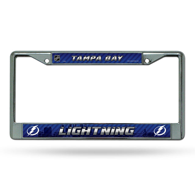 Tampa Bay Lightning Circle Bolt Logo Chrome Frame