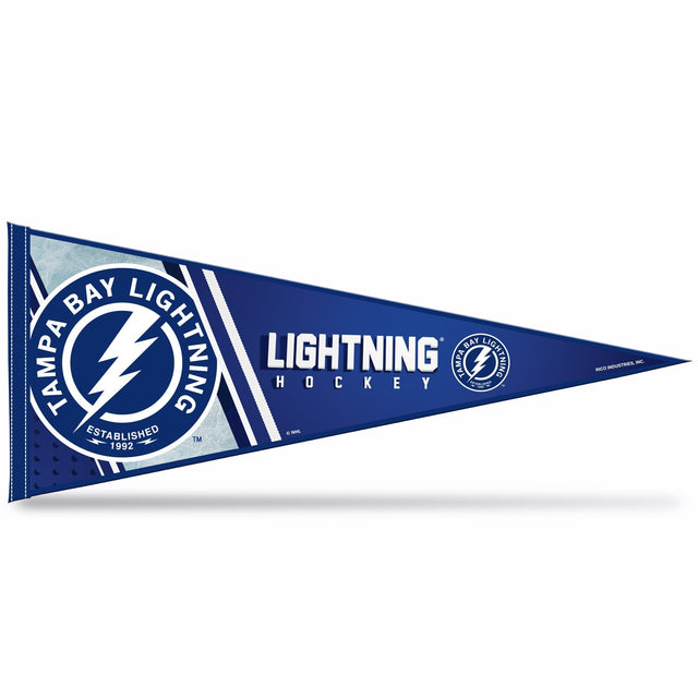 Banderín de fieltro suave de Tampa Bay Lightning de 12" x 30" con tarjeta de encabezado