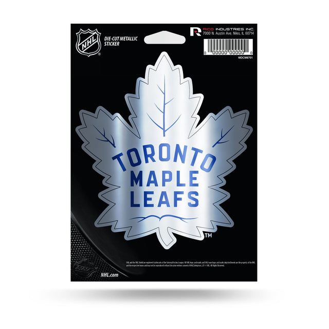 Pegatina troquelada metalizada de Toronto Maple Leafs