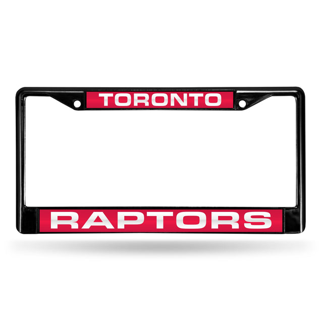 Marco para matrícula de 12 x 6 con cromo láser negro de los Toronto Raptors