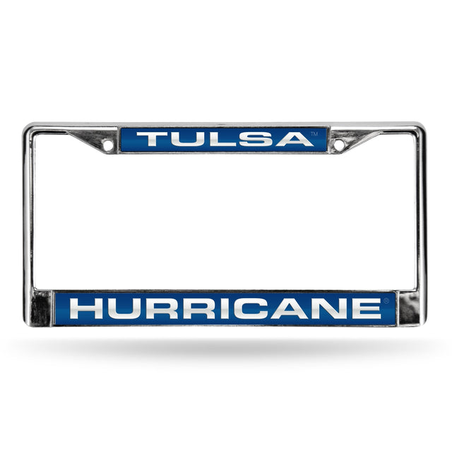 Marco para matrícula Tulsa Golden Hurricane de cromo láser de 12 x 6 pulgadas