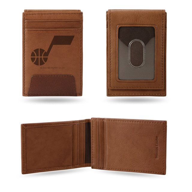 Utah Jazz Premium Leather Front Pocket Wallet