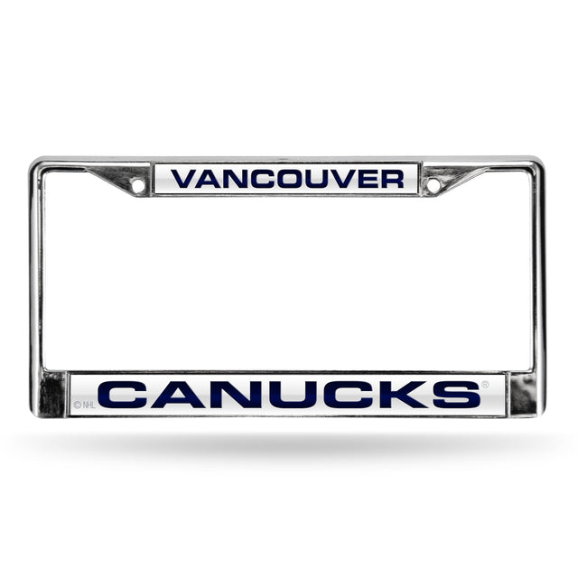 Marco para matrícula de 12 x 6 con cromo láser de Vancouver Canucks