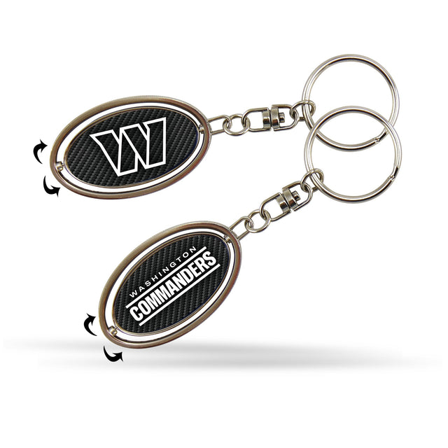 Washington Commanders - Carbon Fiber Design - Spinner Keychain