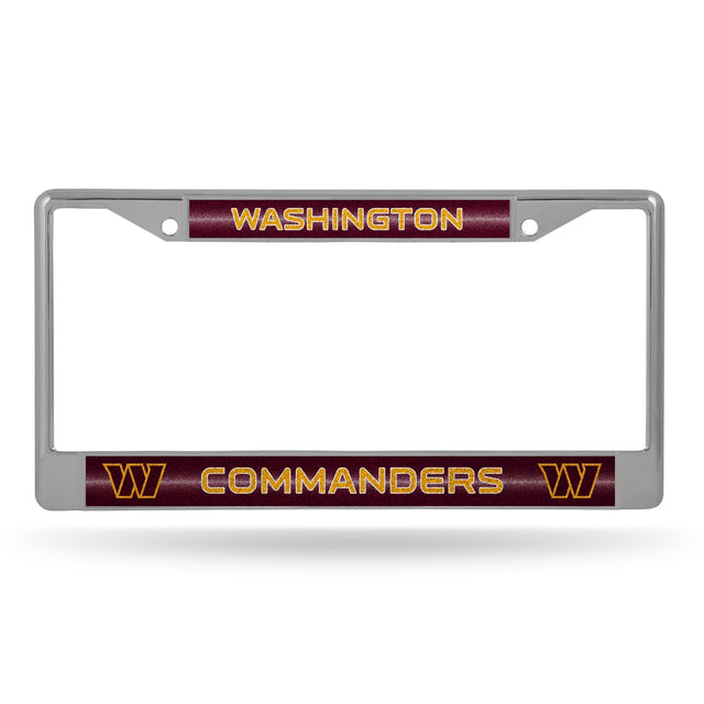 Washington Commanders Glitter Chrome License Plate Frame