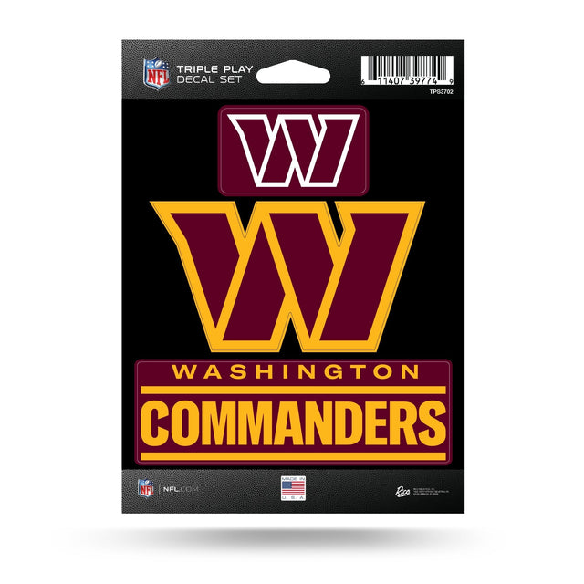 Washington Commanders Triple Play Sticker