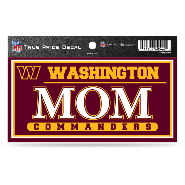 Washington Commanders True Pride Decal (3X6") - Mom