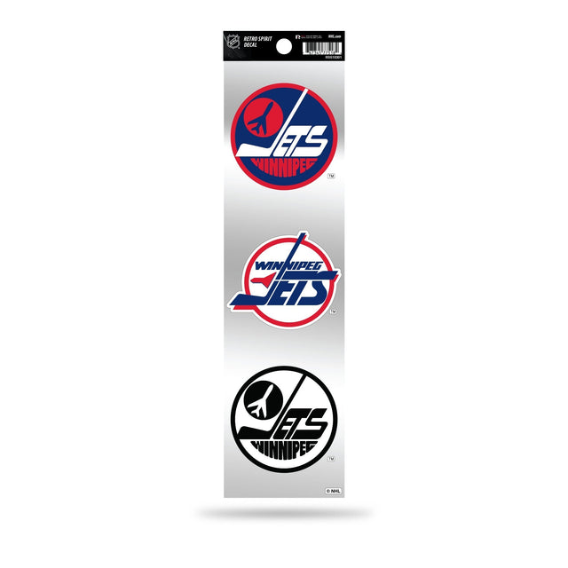 Calcomanías retro de tres piezas de los Winnipeg Jets