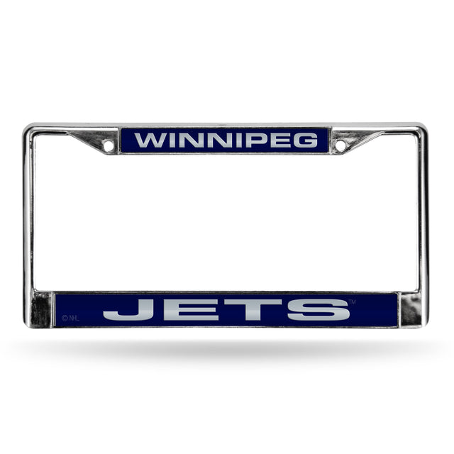 Winnipeg Jets Laser Chrome 12 x 6 License Plate Frame