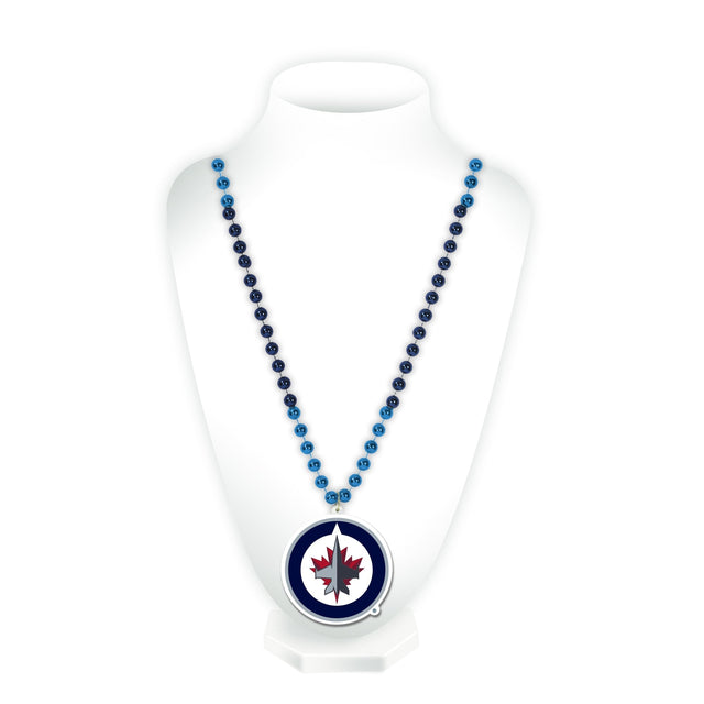 Cuentas deportivas con medallón de los Winnipeg Jets