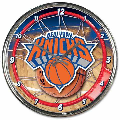 ~New York Knicks Clock Round Wall Style Chrome~ backorder