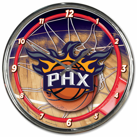 ~Phoenix Suns Clock Round Wall Style Chrome~ backorder