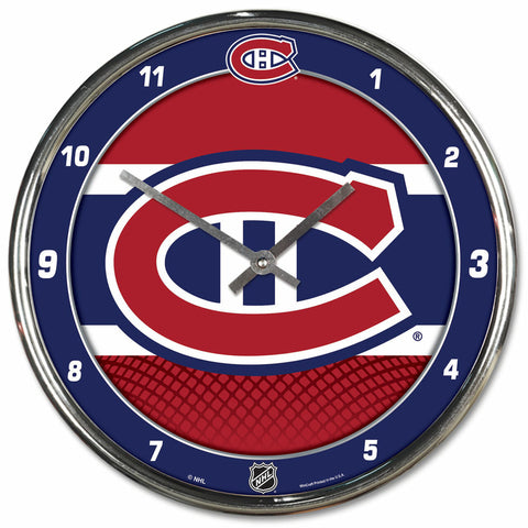 ~Montreal Canadiens Round Chrome Wall Clock~ backorder