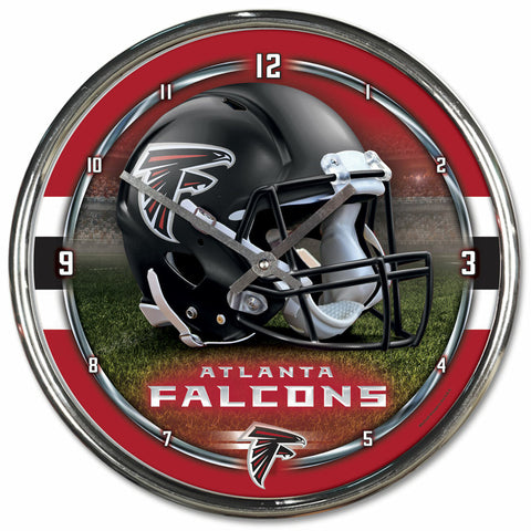 Atlanta Falcons Round Chrome Wall Clock