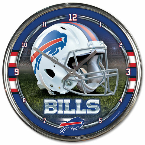 ~Buffalo Bills Round Chrome Wall Clock~ backorder