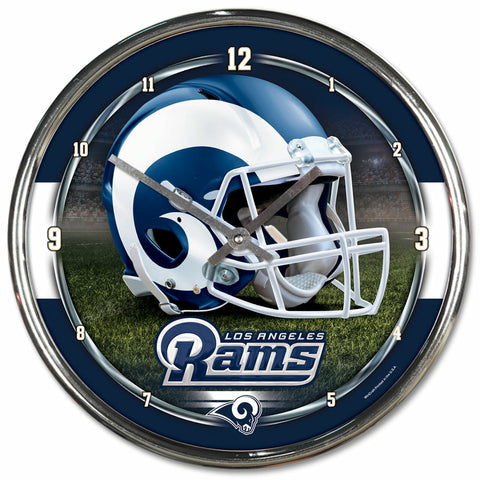~Los Angeles Rams Round Chrome Wall Clock~ backorder