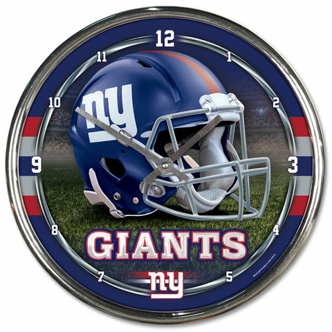 ~New York Giants Round Chrome Wall Clock~ backorder