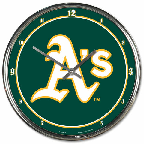 ~Oakland Athletics Clock Round Wall Style Chrome~ backorder