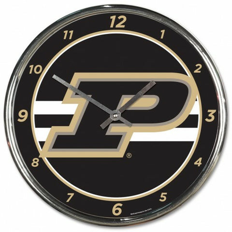 ~Purdue Boilermakers Clock Round Wall Style Chrome~ backorder