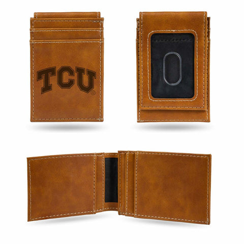 TCU Horned Frogs Wallet Front Pocket Laser Engraved