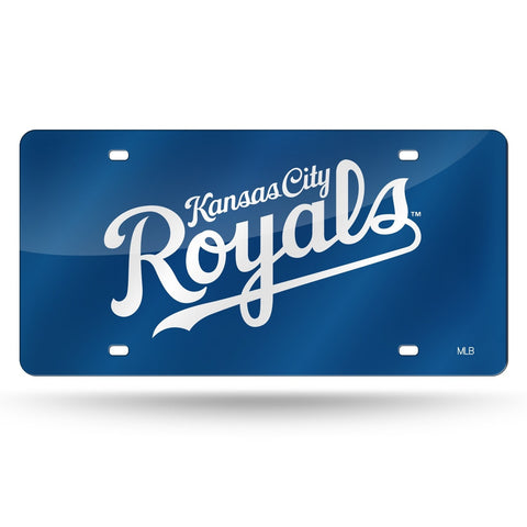 Kansas City Royals License Plate Laser Cut Blue Wordmark