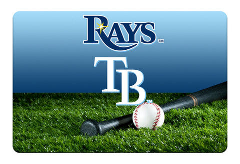Tampa Bay Rays Pet Bowl Mat Team Color Baseball Size Large CO
