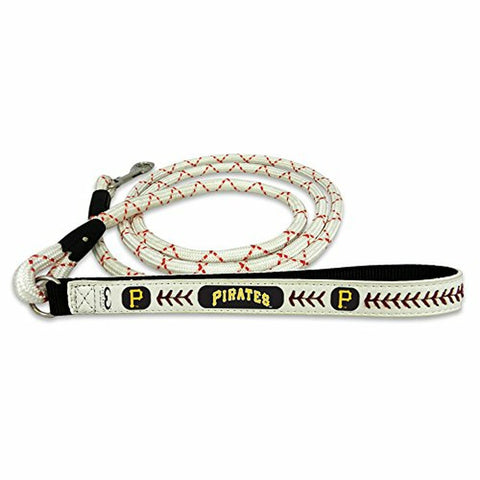 Pittsburgh Pirates Frozen Rope Baseball Leather Leash - L