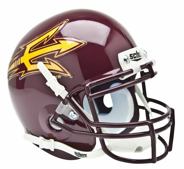 Casco Schutt Mini de los Arizona State Sun Devils - Casco alternativo color granate n.º 3