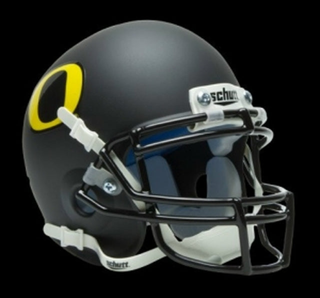 Casco Schutt Mini de Oregon Ducks, negro con calcomanía DG Casco alternativo