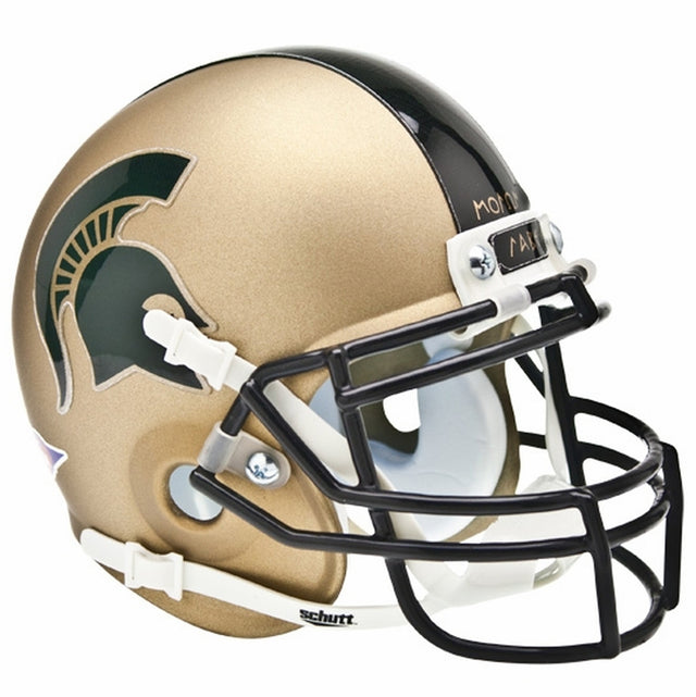 Casco Schutt Mini de los Spartans de Michigan State: alternativa dorada