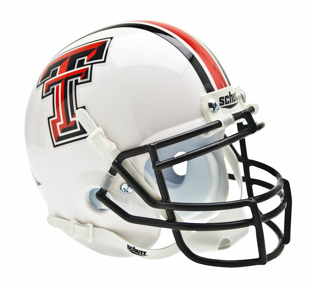 Casco Schutt Mini de los Texas Tech Red Raiders: casco alternativo blanco