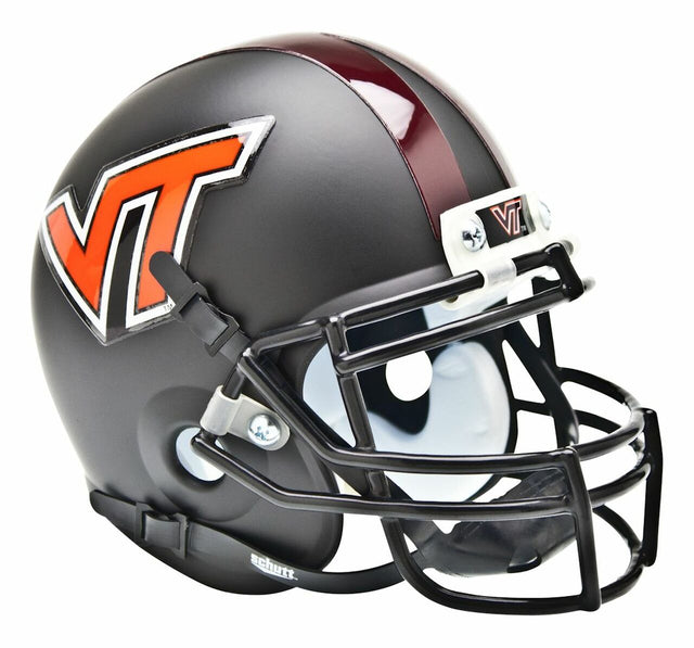 Virginia Tech Hokies Schutt Mini Helmet - Black Alternate Helmet #1