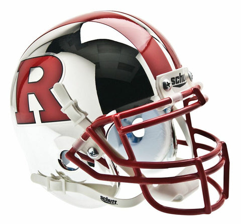~Rutgers Scarlet Knights Schutt Mini Helmet - Alt 6 - Chrome - Special Order~ backorder