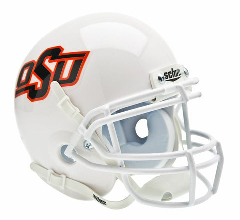 ~Oklahoma State Cowboys Schutt Mini Helmet - White Alternate Helmet #2 - Special Order~ backorder