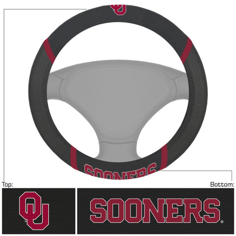 Oklahoma Sooners Steering Wheel Cover Mesh/Stitched