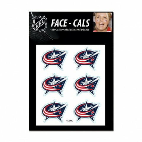 Columbus Blue Jackets Tattoo Face Cals Special Order