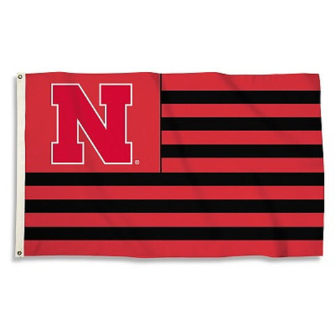 Nebraska Cornhuskers Flag 3x5 Multi Stripe