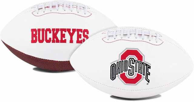 Balón de fútbol de tamaño completo de los Ohio State Buckeyes, serie de firmas bordadas