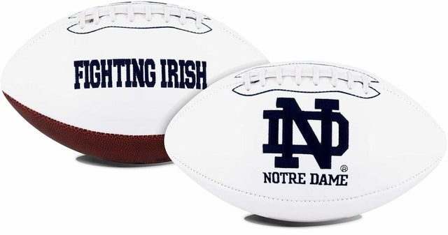 Serie de firmas bordadas de tamaño completo de Notre Dame Fighting Irish Football