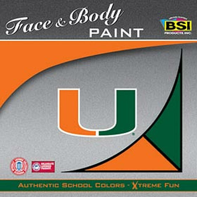 Pintura facial de los Miami Hurricanes CO