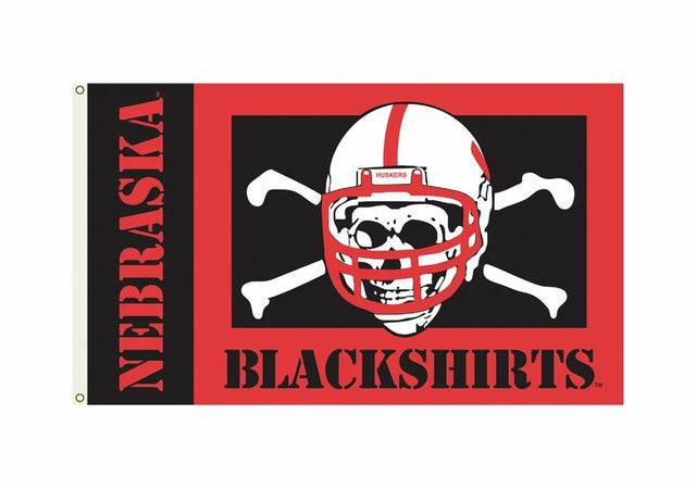 Bandera de los Nebraska Cornhuskers, 3 x 5, para camisetas negras