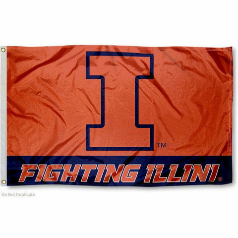 ~Illinois Fighting Illini Flag 3x5 Logo Design BSI - Special Order~ backorder
