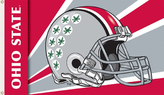 Casco de 3 x 5 con bandera de los Ohio State Buckeyes