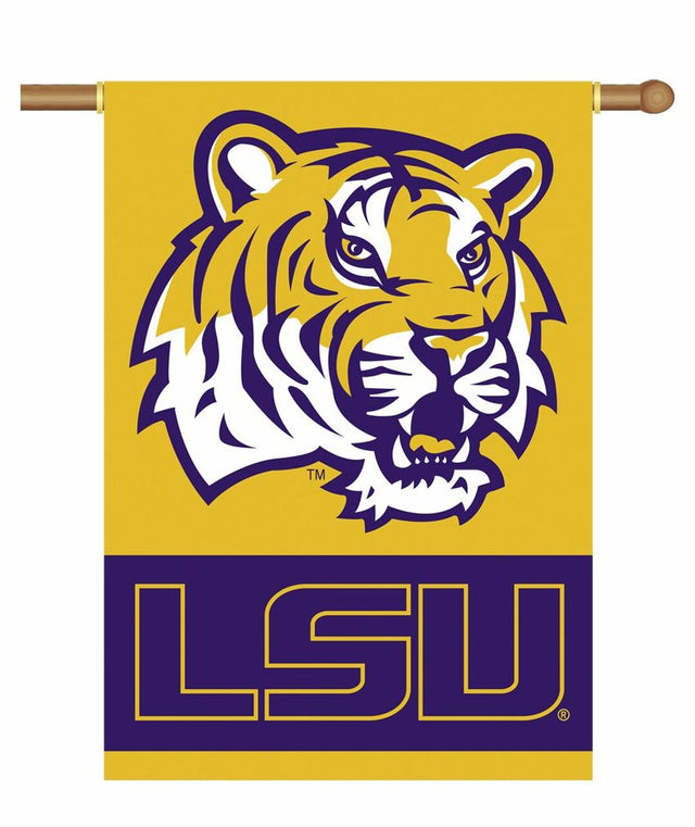 LSU Tigers Banner 28x40 2 Sided Tiger Head