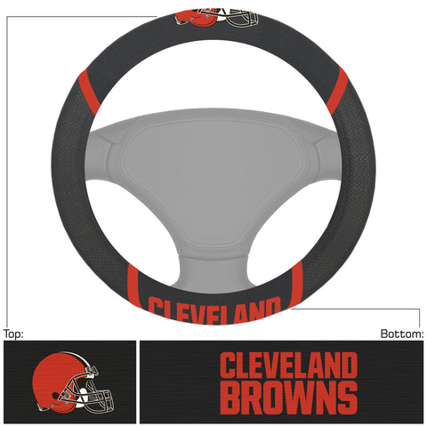 Cleveland Browns Steering Wheel Cover Mesh/Stitched
