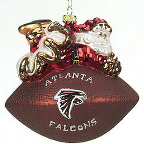 Atlanta Falcons Ornament 5 1/2" Peggy Abrams Glass Football CO
