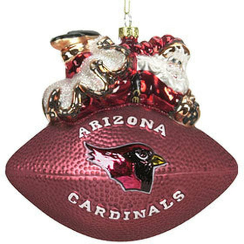 Arizona Cardinals Ornament 5 1/2" Peggy Abrams Glass Football CO