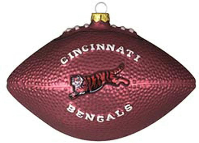 Cincinnati Bengals 5" Glass Team Football Ornament