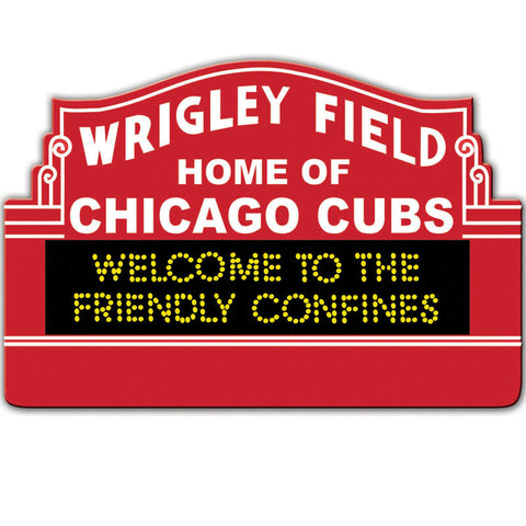 Chicago Cubs Sign 12x18 Plastic Wrigley Field Marquee Design CO