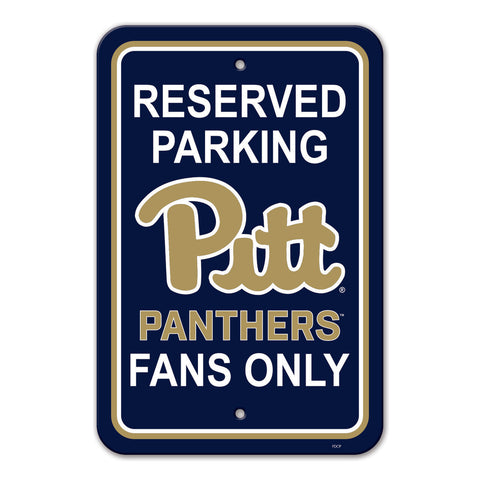 Pittsburgh Panthers Sign 12x18 Plastic Reserved Parking Style CO